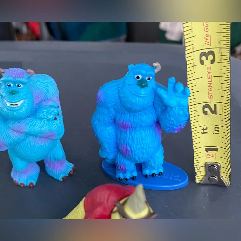 Lot 5 Vintage Monsters Inc Toy Figures Mike Randall Raz Playset Cake Toppers